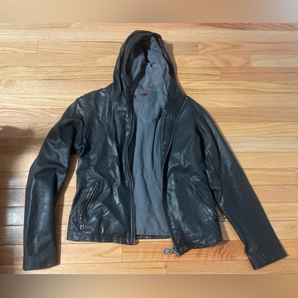 Doma Leather Black Leather Jacket Size Medium - Picture 1 of 7